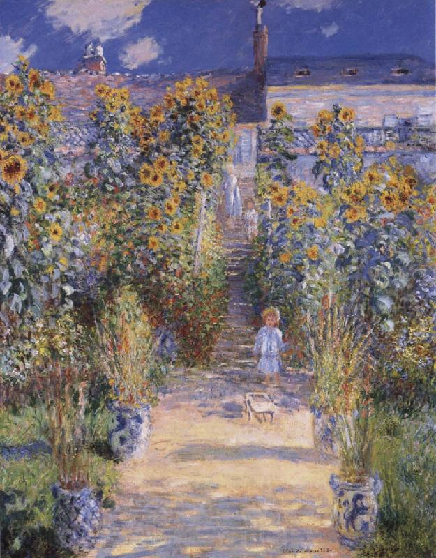 Claude Monet Monet-s Garden at Vetheuil Spain oil painting art